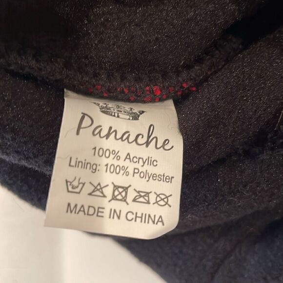 Panache leopard Buffalo plaid beanie hat women’s - Picture 5 of 5